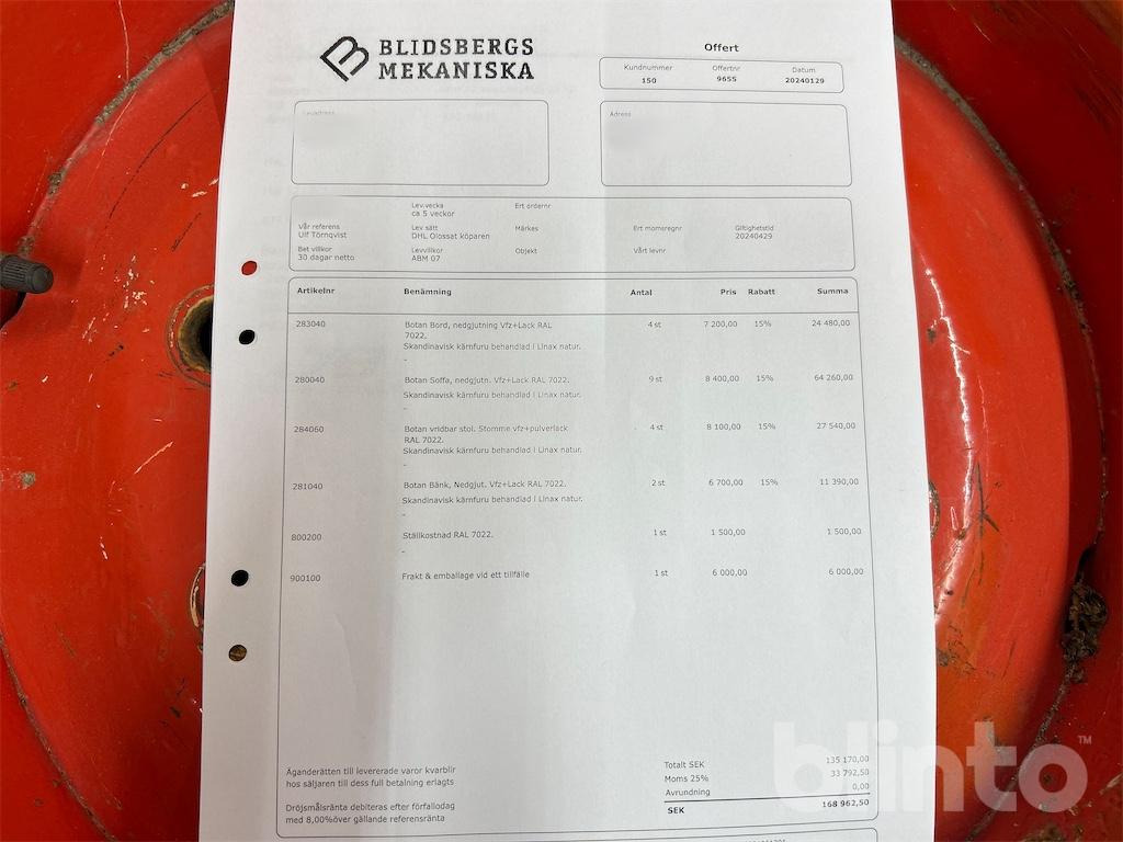 Werkzeug/ Gerät Blidbergs Mekaniska / Botan / Nedgjutningsbara: das Bild 22