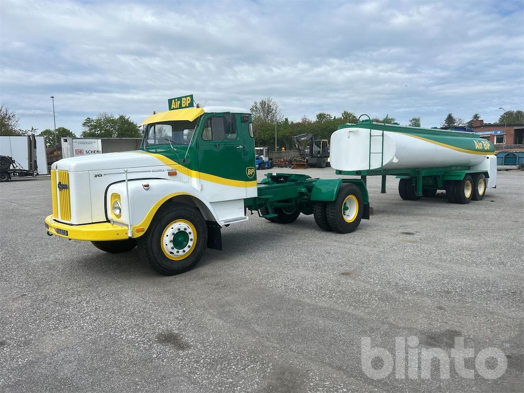 SCANIA Vabis L 76 42 160 Super & Tanktrailer Br. Fors - Sattelzugmaschine, Tankauflieger: das Bild 1 SCANIA Vabis L 76 42 160 Super & Tanktrailer Br. Fors - Sattelzugmaschine, Tankauflieger: das Bild 1
