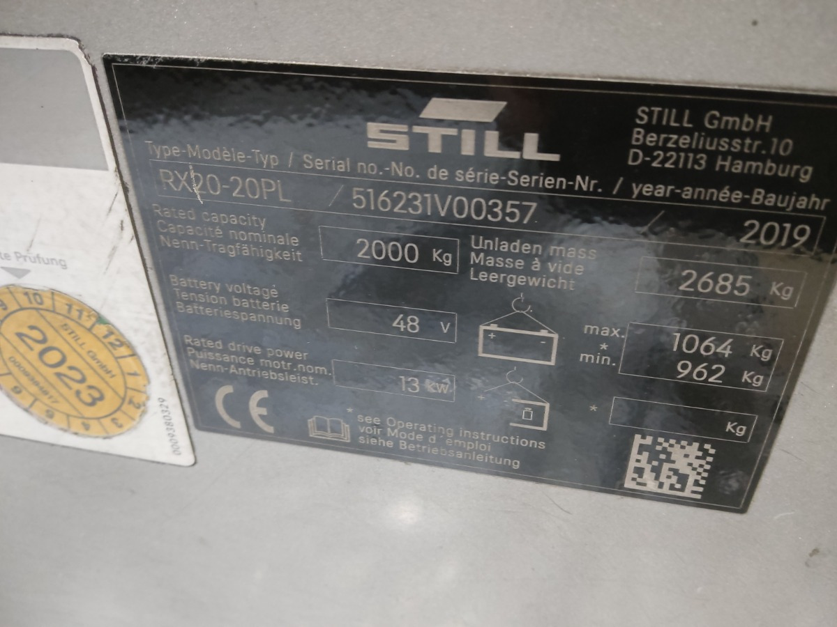 Elektrostapler Still RX20-20PL/BRONZE: das Bild 9