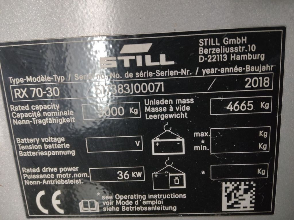 Still RX70-30 - Dieselstapler: das Bild 5 Still RX70-30 - Dieselstapler: das Bild 5