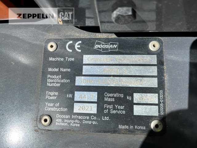 Minibagger Doosan DX63-3: das Bild 12