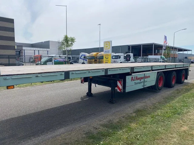 Floor robuuste vlakke oplegger ,uitschuifbaar, ,stuurassen, 20 mtr met stalen bodem/frame. kranenprofiel. - Pritschenauflieger/ Plattformauflieger: das Bild 3 Floor robuuste vlakke oplegger ,uitschuifbaar, ,stuurassen, 20 mtr met stalen bodem/frame. kranenprofiel. - Pritschenauflieger/ Plattformauflieger: das Bild 3